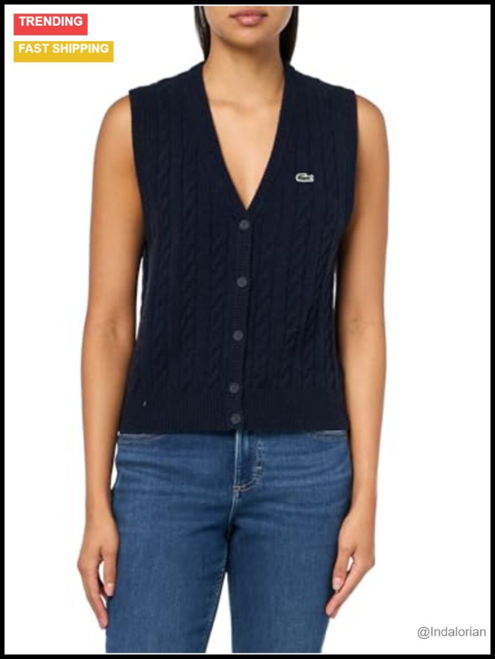Sleeveless Cashmere Cardigan V-Neck Women's